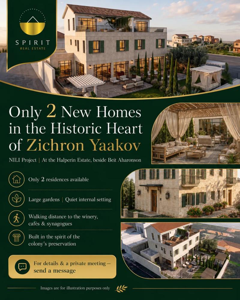 NILI Project | 2 New Boutique Homes in Historic Zichron Yaakov – photo 1