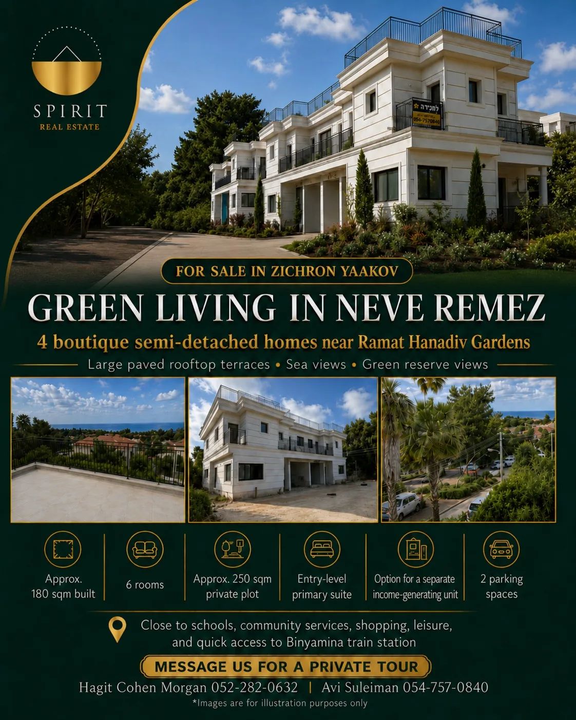 Yair HaIlanot | 4 New Semi-Detached Homes in Neve Remez, Zichron Yaakov – photo 1